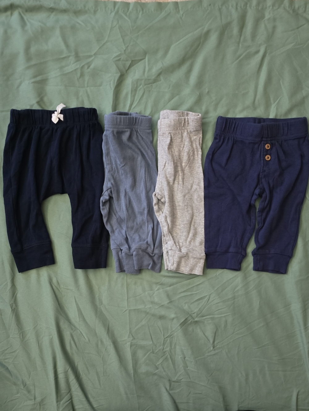 Kids Cotton Jogger Pants - Navy, Blue, Gray